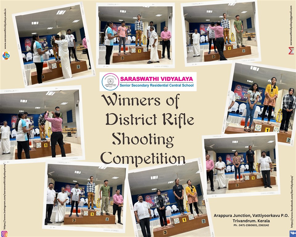 Winners of District Rifle Shooting Competition